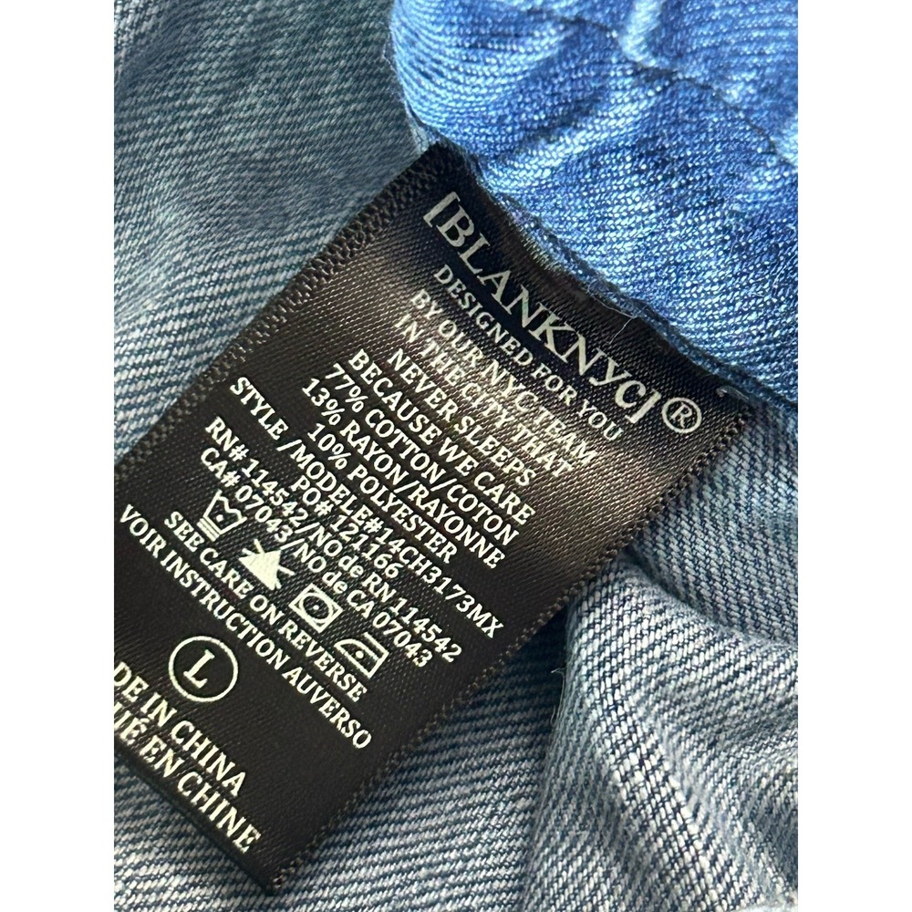 BlankNYC Cargo Denim Jeans Elasticized Waistband Woman SZ L - Picture 7 of 7